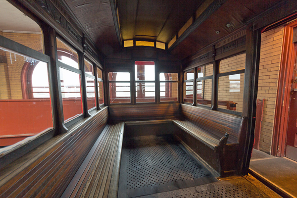 inside The Duquesne Incline car
